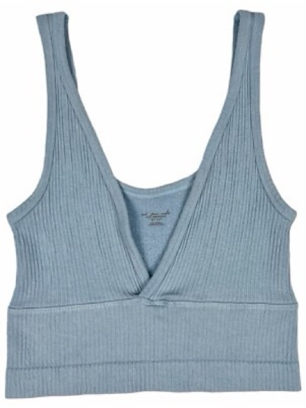 UO Out From Under V Neck Cropped Bra Tank M/L